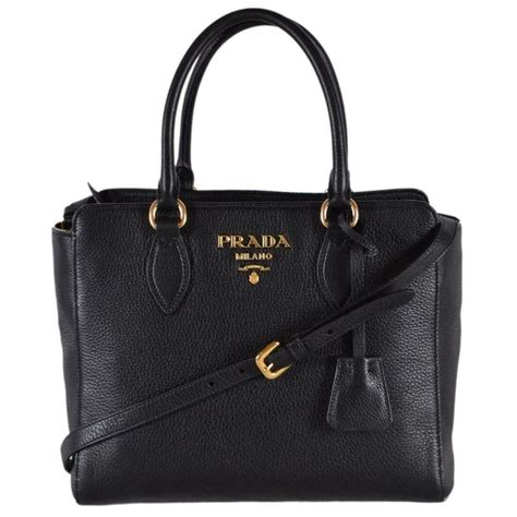 prada vitello phenix tote silver medium black|PRADA VITELLO PHENIX Tote Bag Shoulder Leather NERO .